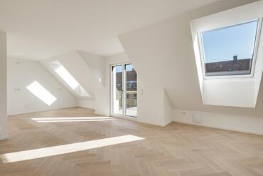Exclusive 3-room maisonette apartment—modern living above the rooftops, stylish and cozy