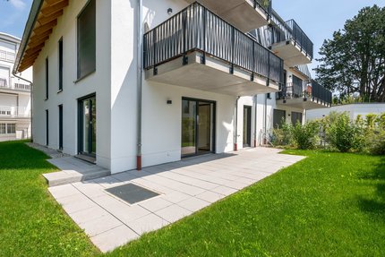 South-facing terrace and garden area