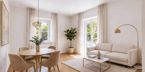 Private garden and historic building charm: Charming 3-room apartment on the Schlosskanal