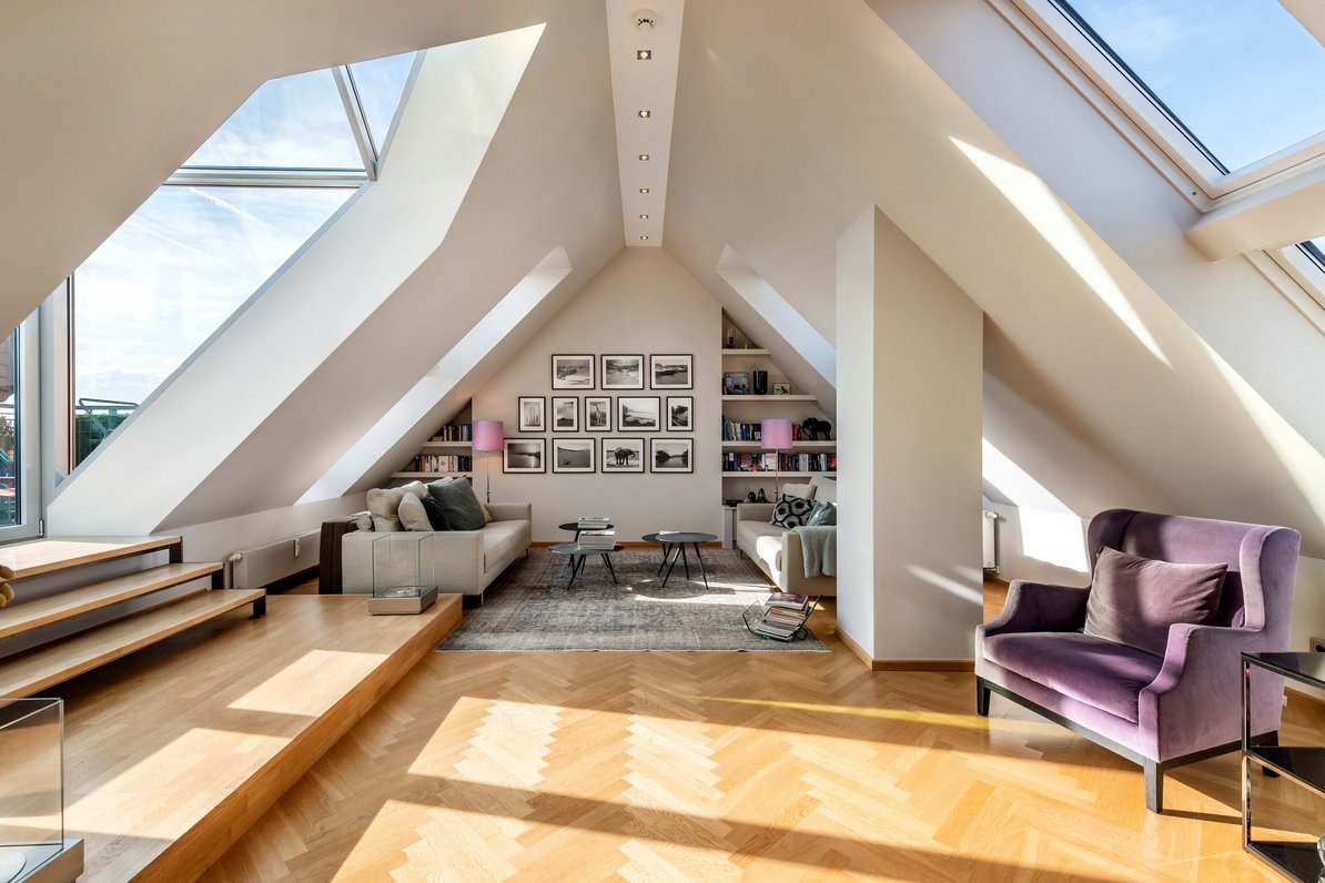 Living area with studio flair