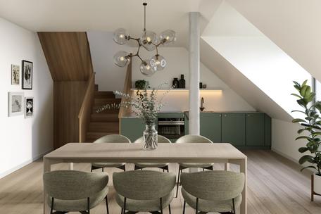 Rarity for conversion in a trendy and quiet location: 1st and 2nd top floor in an old building from 1906