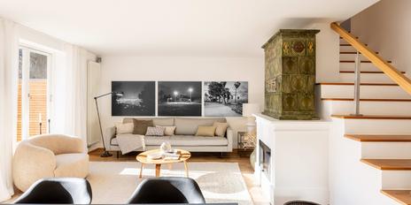 Stylish and ready to move into: 6-room townhouse in Gern with south-facing garden and dream view