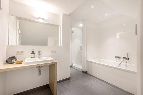 Puristically designed bathroom