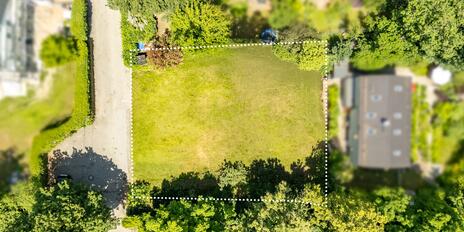 Sunny building lot with zoning approval for a single-family home