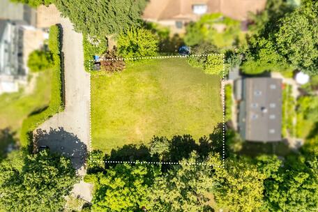 Sunny building lot with zoning approval for a single-family home