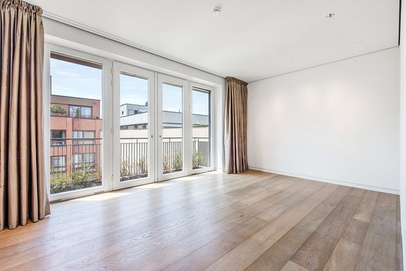 Master bedroom area with walk-in dressing room