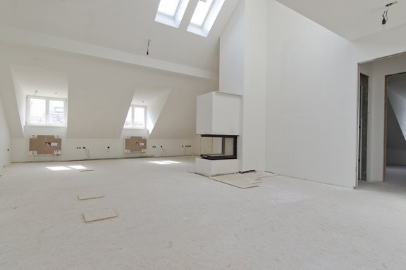 Living area with open fireplace (expansion still freely designable)