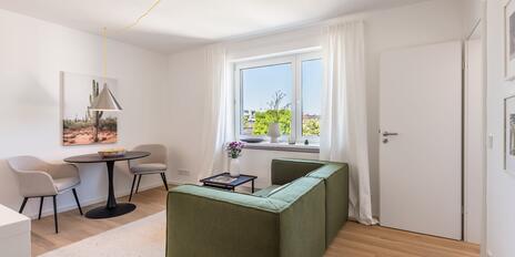 Stylish 1.5-bedroom apartment with a balcony located right next to the Isar River