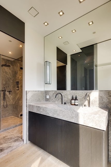 Ideally designed master bathroom