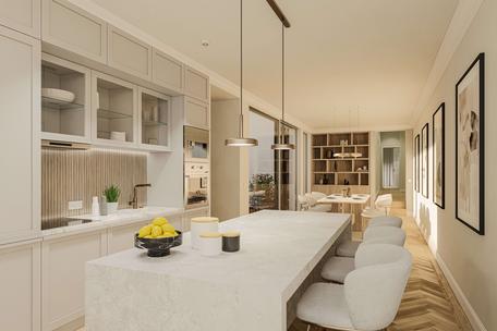 Ready for interior fit-out: living on 3 levels with roof terrace